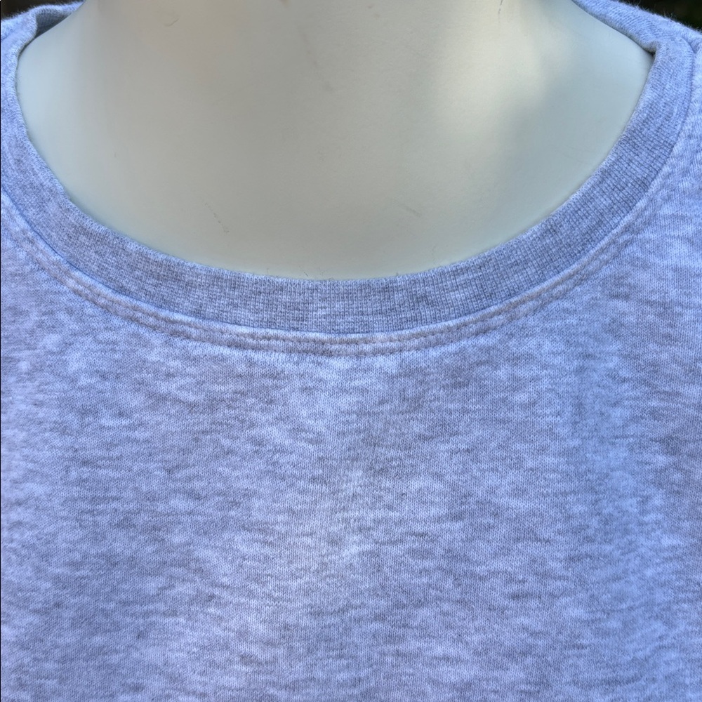 Evereve Light Gray Ruffle Crew Sweatshirt - Picture 4 of 12